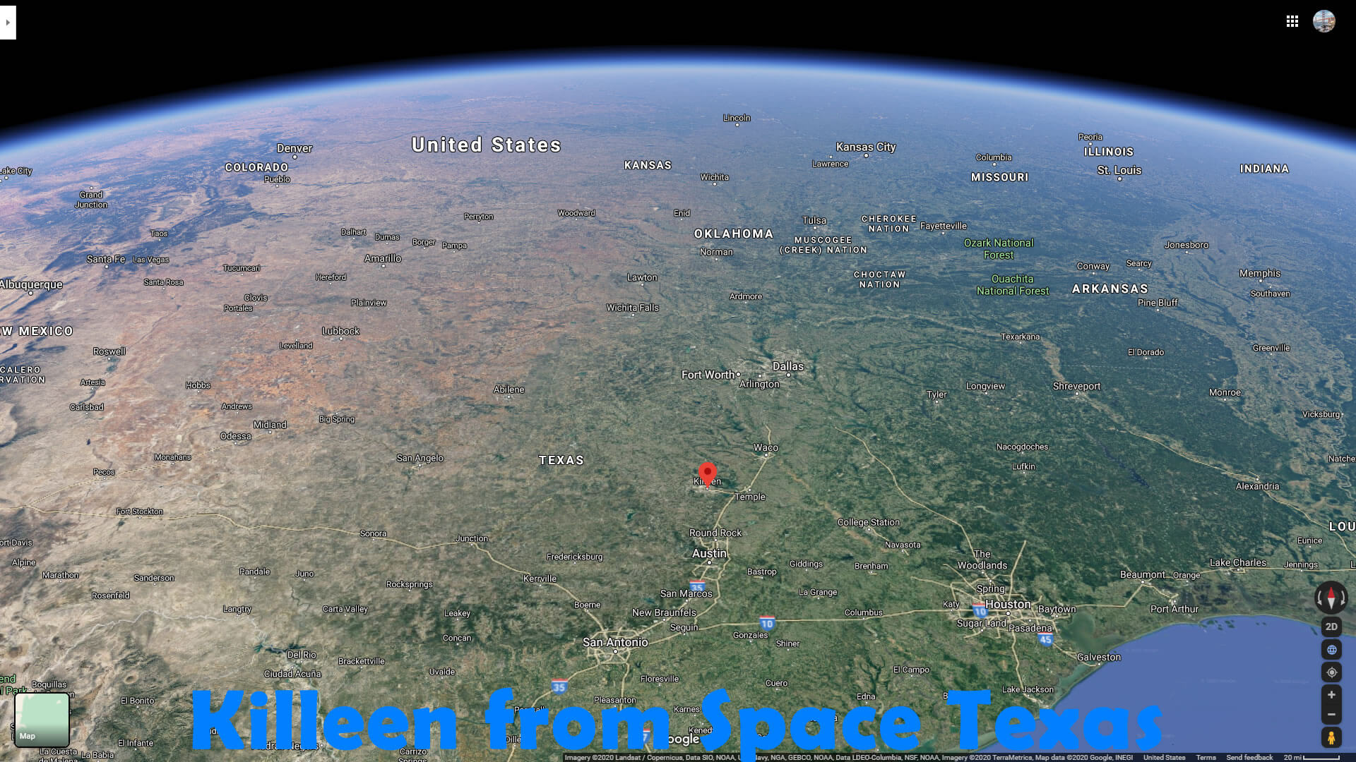 Killeen from Space Texas